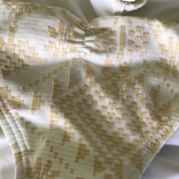 NWT Letarte cheeky bikini bottoms white gold  pattern Size S - Picture 3 of 6